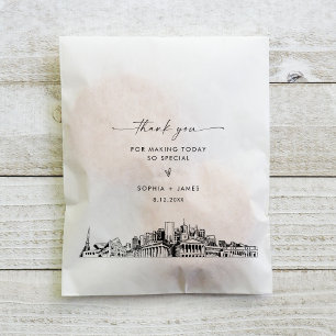 Nashville Skyline Wedding Thank You Favour Bags