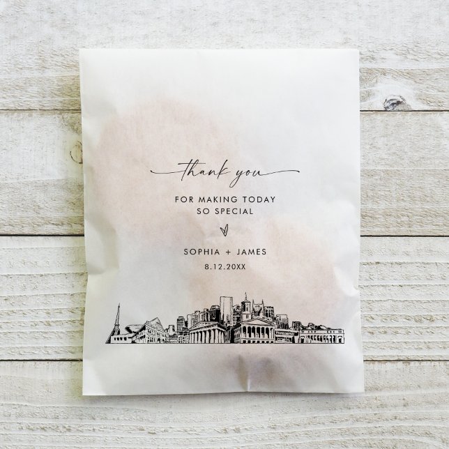 Nashville Skyline Wedding Thank You Favour Bags (Creator Uploaded)