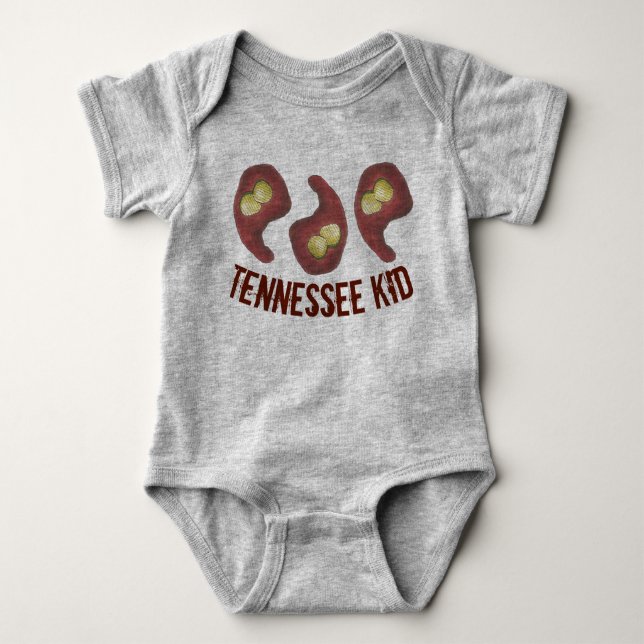 Nashville Style Hot BBQ Chicken TENNESSEE KID TN Baby Bodysuit (Front)