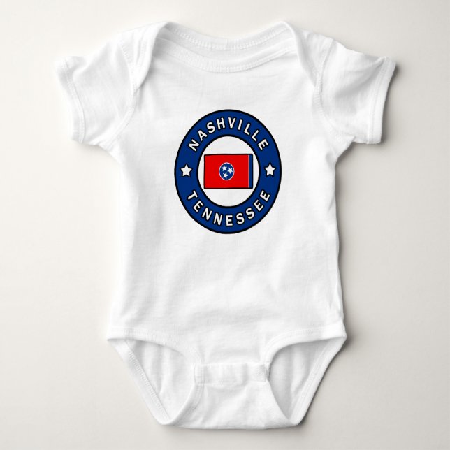 Nashville Tennessee Baby Bodysuit (Front)