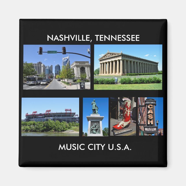 Nashville, Tennessee background images Magnet (Front)