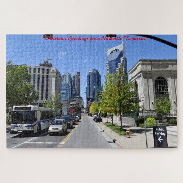 Nashville Tennessee. Christmas Greetings Jigsaw Pu Jigsaw Puzzle (Horizontal)