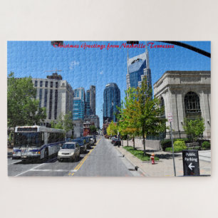 Nashville Tennessee. Christmas Greetings Jigsaw Pu Puzzle