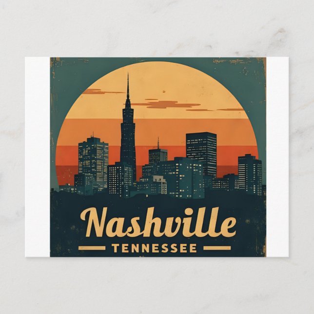 Nashville Tennessee City Skyline  Postcard (Front)