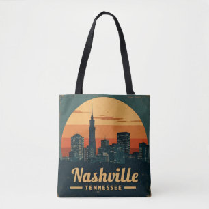 Nashville Tennessee City Skyline Tote Bag