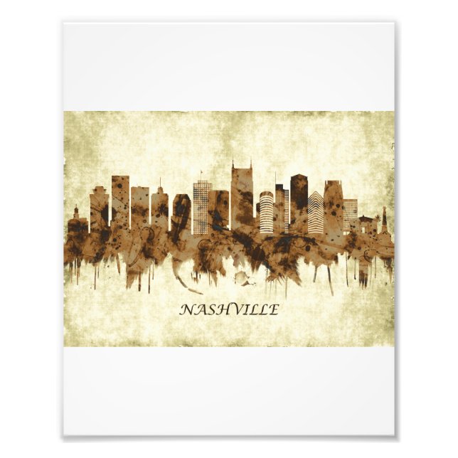 Nashville Tennessee Cityscape Photo Print (Front)