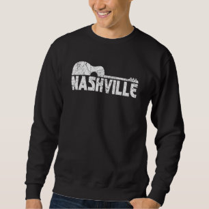 Nashville Tennessee Country Music Retro Guitar Pl Sweatshirt