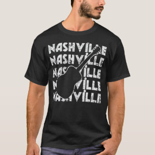 Nashville Tennessee Country Music Retro Guitar Pl T-Shirt