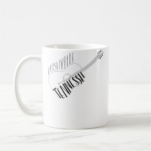 Nashville Tennessee Guitar Country Rock Acoustic Coffee Mug