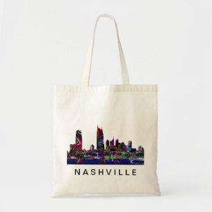 Nashville, Tennessee in graffiti Tote Bag