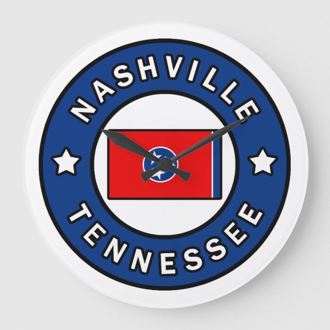 Nashville Tennessee Large Clock (Front)