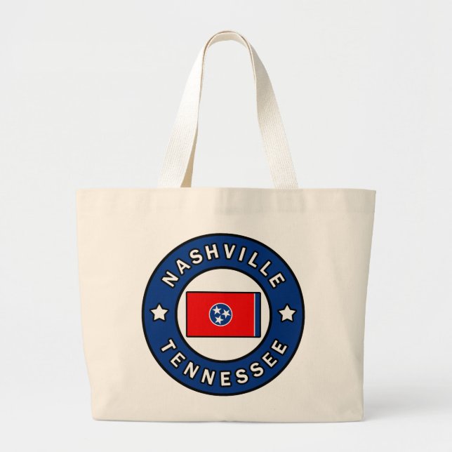 Nashville Tennessee Large Tote Bag (Front)