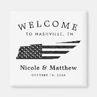Nashville Tennessee Map Minimalist Wedding Welcome
