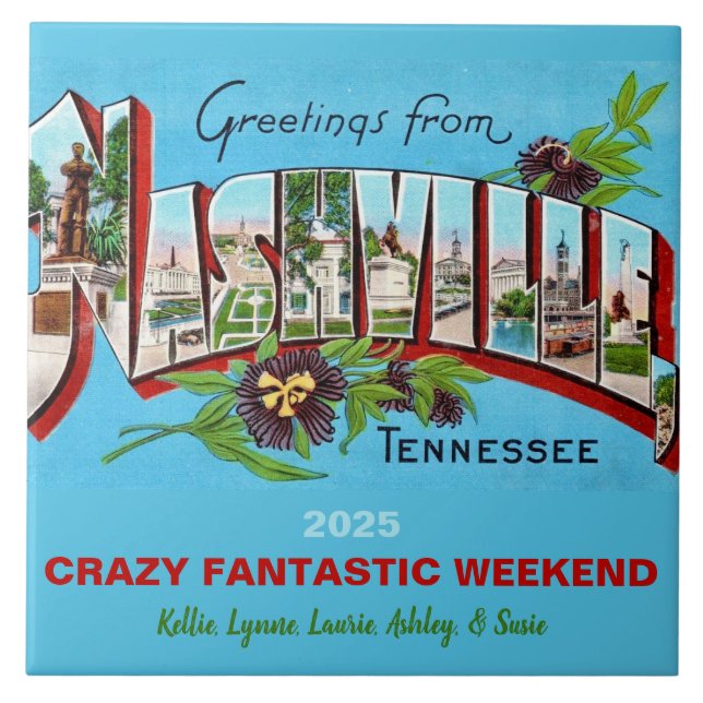 Nashville Tennessee Memory Ceramic Tile (Front)