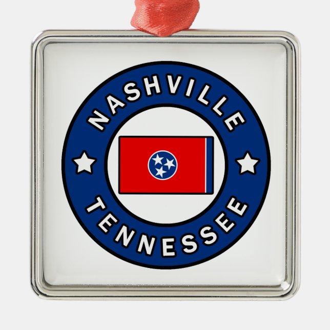 Nashville Tennessee Metal Ornament (Front)