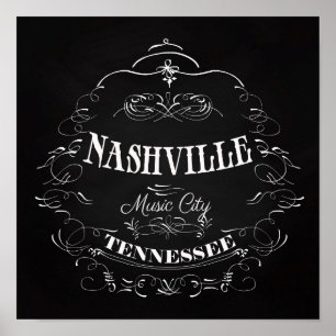 Nashville, Tennessee - Music City Poster