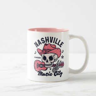 Nashville Tennessee Music City Two-Tone Coffee Mug