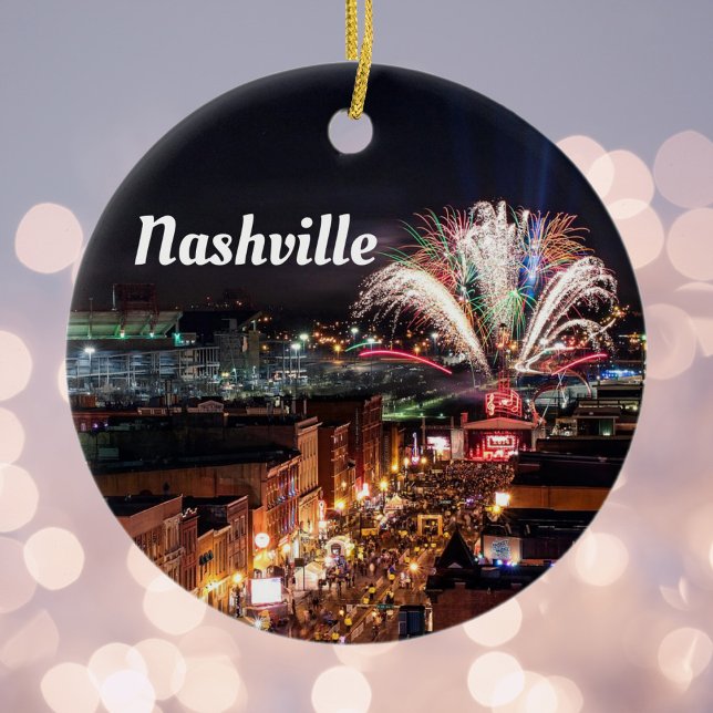 Nashville Tennessee Nightlife Photo Ceramic Ornament (Creator Uploaded)