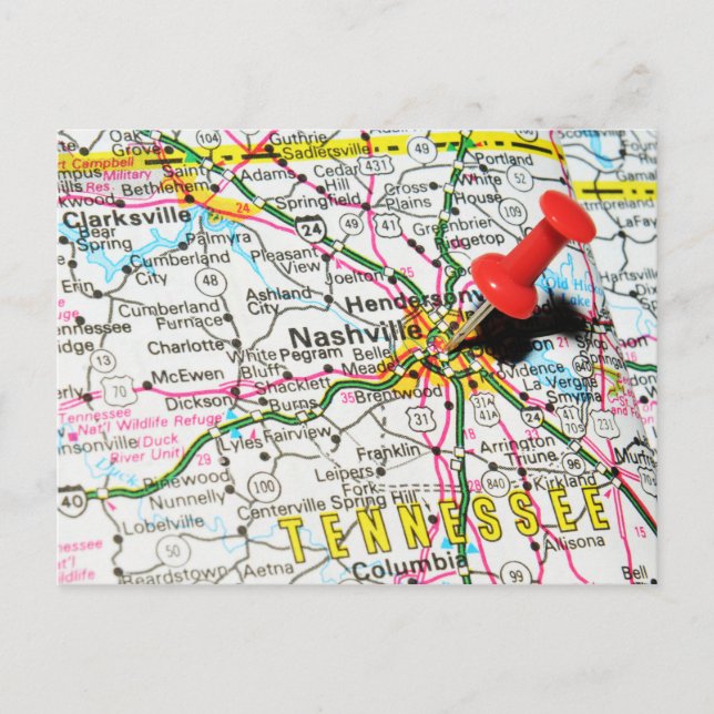 Nashville, Tennessee Postcard (Front)