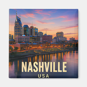 Nashville Tennessee Riverfront Travel Souvenir Magnet