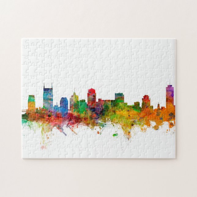 Nashville Tennessee Skyline Jigsaw Puzzle (Horizontal)