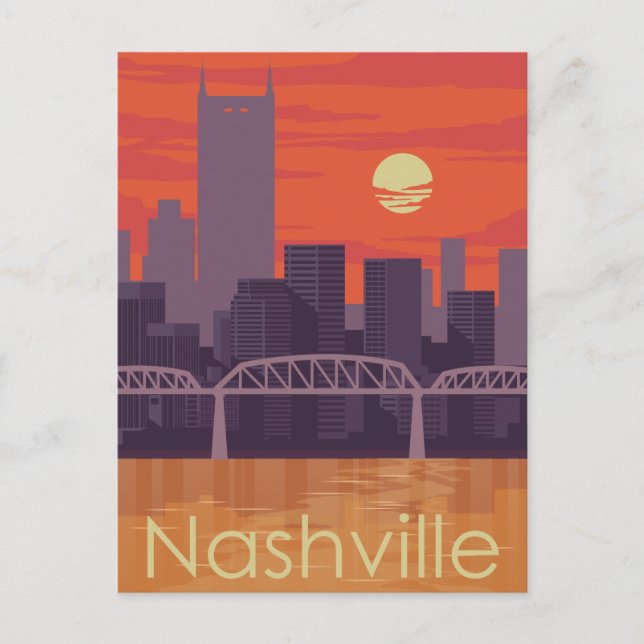 Nashville Tennessee Skyline Postcard (Front)