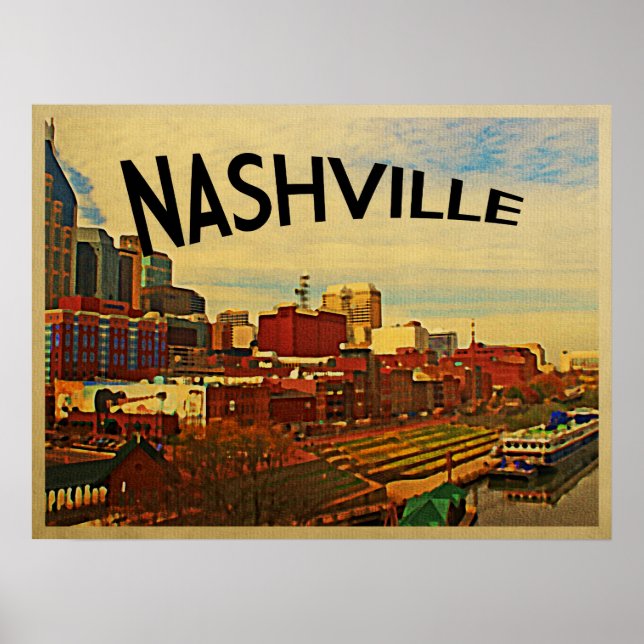 Nashville Tennessee Skyline Poster (Front)