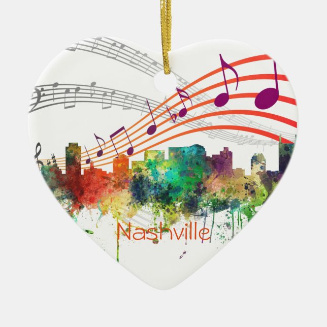 NASHVILLE, TENNESSEE SKYLINE SP  - CERAMIC ORNAMENT (Front)