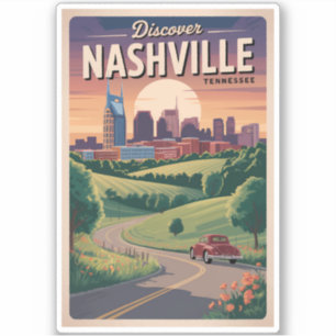 Nashville Tennessee Southern Road Travel Art