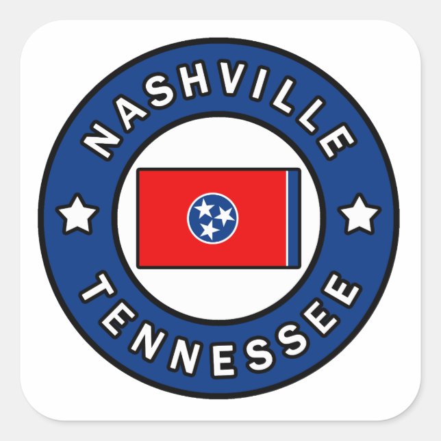 Nashville Tennessee Square Sticker (Front)