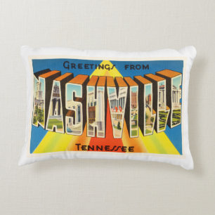 Nashville Tennessee TN Old Vintage Travel Souvenir Decorative Cushion