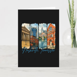 Nashville Tennessee Traveling Brushstroke Souvenir Card