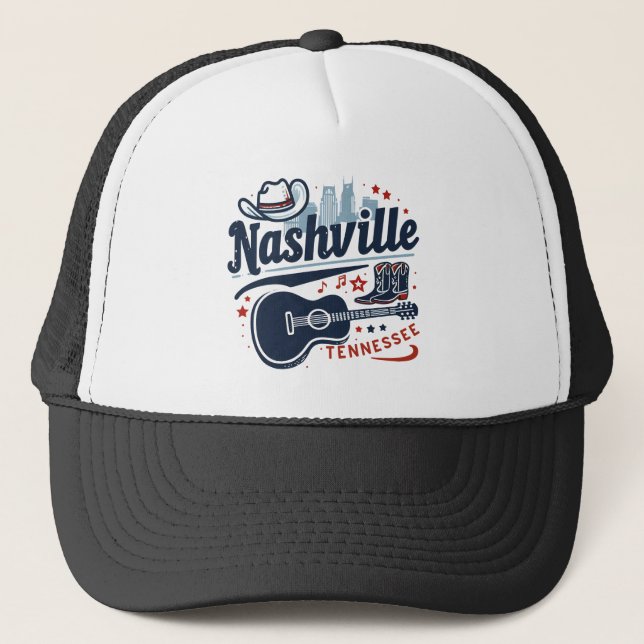 Nashville Tennessee  Trucker Hat (Front)