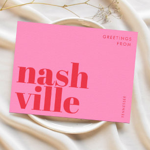 Nashville Tennessee typography Postcard