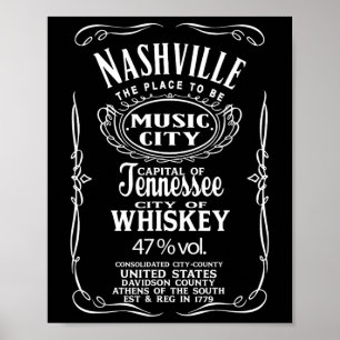 Nashville Tennessee United States Usa Western Coun Poster