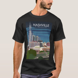 Nashville Tennessee Usa City Travel Poster  T-Shirt