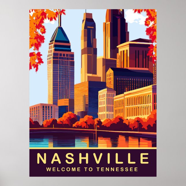 Nashville, Tennessee, USA, Travel Poster (Front)