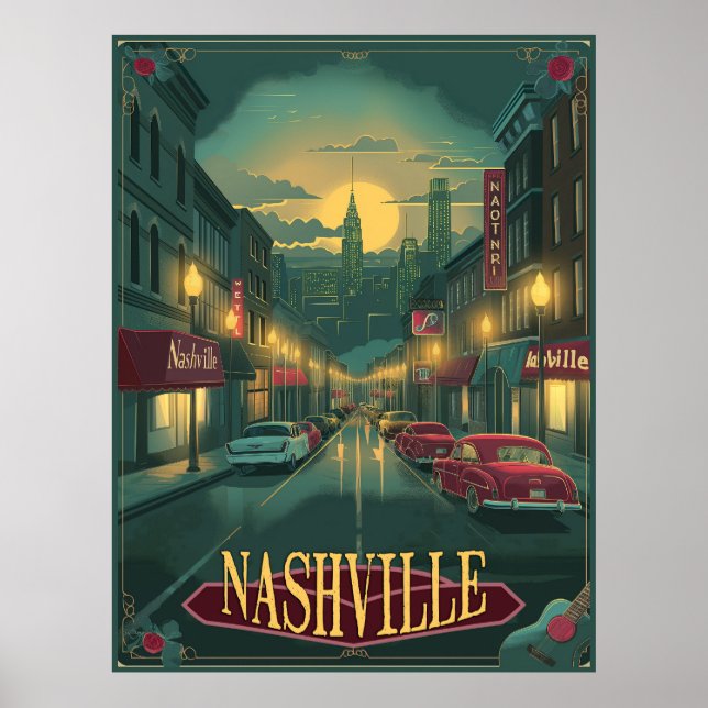 Nashville, Tennessee | Vintage Poster (Front)