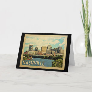 Nashville Tennessee Vintage Travel Card