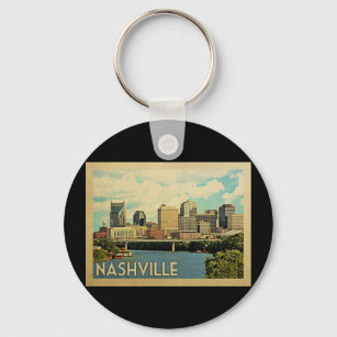 Nashville Tennessee Vintage Travel Key Ring