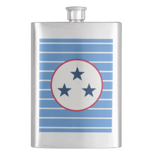 Nashville, Tennessee Volunteer State Tri-Star Hip Flask