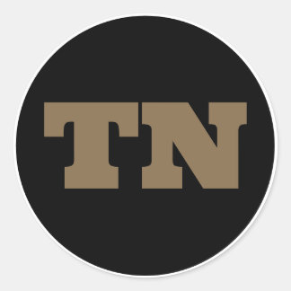 Nashville (TN) - Black x Gold x White Classic Round Sticker