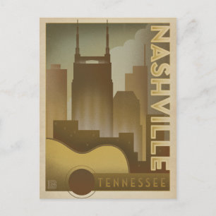 Nashville, TN - Guitar Skyline Postcard