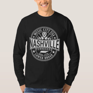 Nashville Tn Music City Usa Lower Broadway Est 177 T-Shirt