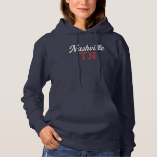 Nashville TN Script and Block Letter Design Hoodie
