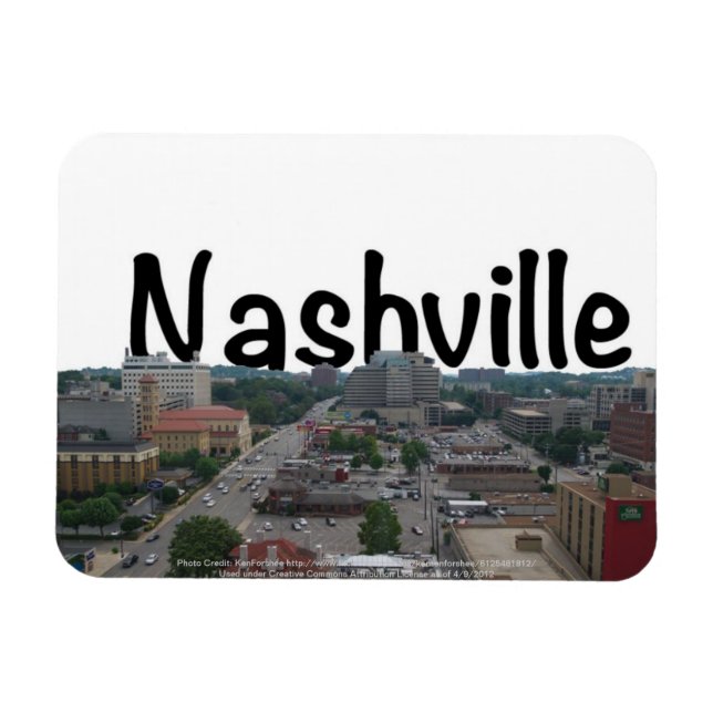Nashville TN Skyline with Nashville in the Sky Magnet (Horizontal)