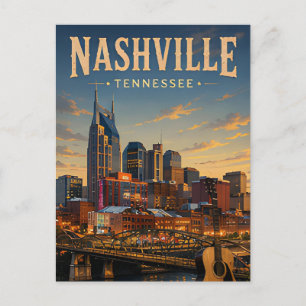 Nashville Travel Southern Rhythm Postcard