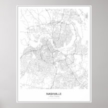 Nashville, United States Minimalist Map Poster