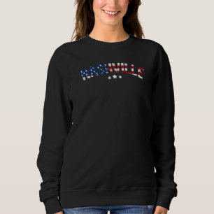 Nashville Usa Tennessee Country Music American Fla Sweatshirt