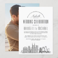 Nashville Wedding | Modern Deco City Skyline